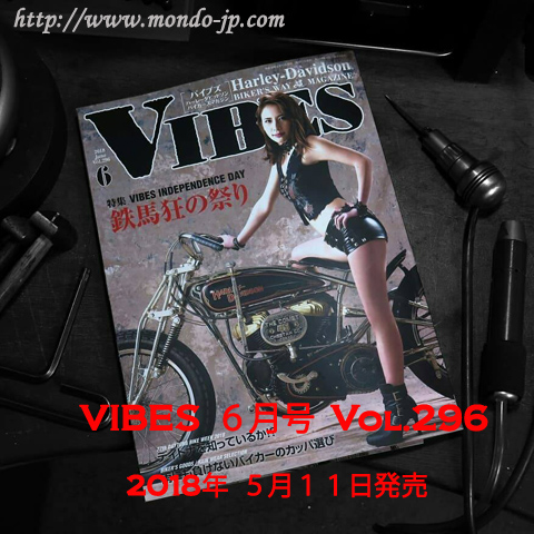VIBES,バイブス,２０１８年６月号,Vol.296,５月１１日発売,バイカー,バイク 